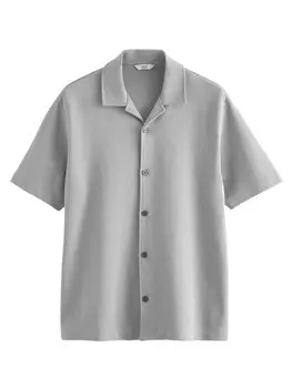 Повседневная рубашка Next Comfort fit Button Up Shirt, серый