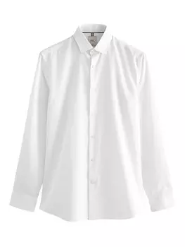 Повседневная рубашка Next Regular fit Button Up Shirt, белый