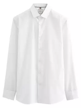 Повседневная рубашка Next Regular fit Button Up Shirt, белый