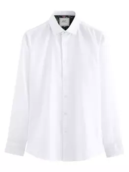 Повседневная рубашка Next Regular fit Button Up Shirt, белый