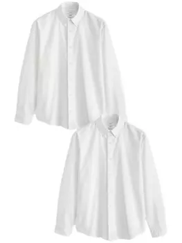 Повседневная рубашка Next Regular fit Button Up Shirt, белый