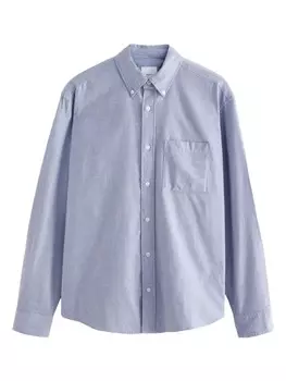 Повседневная рубашка Next Regular fit Button Up Shirt, светло-синий