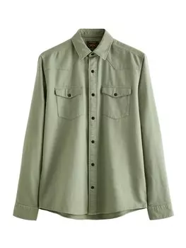 Повседневная рубашка Next Regular fit Button Up Shirt, цвет kiwi