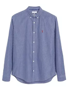 Повседневная рубашка Next Regular fit Button Up Shirt, синий