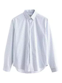 Повседневная рубашка Next Regular fit Button Up Shirt, белый
