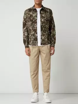 Повседневная рубашка обычного кроя на стрейчевом материале, модель Seled Drykorn, бежевый