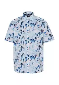 Повседневная рубашка обычного кроя с коротким рукавом и воротником на пуговицах Lerros, белый