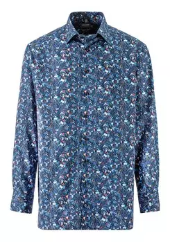 Повседневная рубашка OLYMP Comfort fit Button Up Shirt, морской синий
