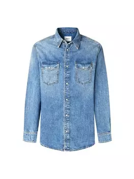 Повседневная рубашка Pepe Jeans Regular fit Button Up Shirt, синий деним