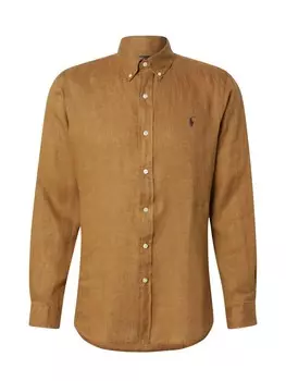 Повседневная рубашка Polo Ralph Lauren Regular fit Button Up Shirt, кэмел