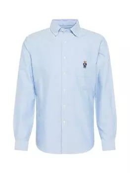 Повседневная рубашка Polo Ralph Lauren Regular fit Button Up Shirt, цвет light blue/dark blue