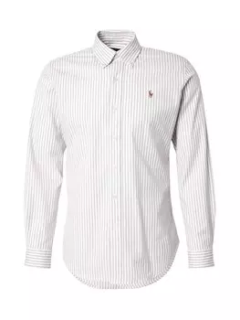 Повседневная рубашка Polo Ralph Lauren Regular fit Button Up Shirt, цвет stone/white