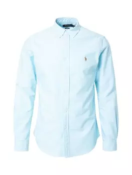 Повседневная рубашка Polo Ralph Lauren Slim fit Button Up Shirt, пастельный синий