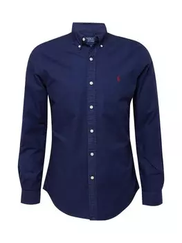 Повседневная рубашка Polo Ralph Lauren Slim fit Button Up Shirt, темно-синий
