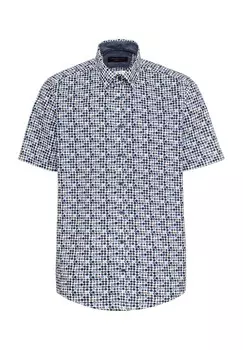 Повседневная рубашка, повседневный крой, длинный рукав, воротник Кент, мужская CASAMODA, синий