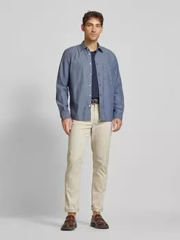 Повседневная рубашка прямого кроя из органического хлопка Marc O'Polo, синий