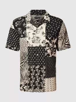 Повседневная рубашка прямого кроя со смешанными узорами Antony Morato, черный