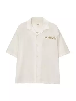 Повседневная рубашка Pull&Bear Comfort fit Button Up Shirt, белый