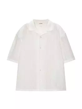 Повседневная рубашка Pull&Bear Comfort fit Button Up Shirt, белый