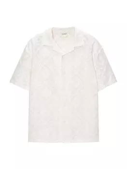 Повседневная рубашка Pull&Bear Comfort fit Button Up Shirt, белый