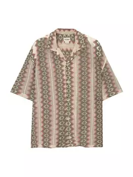 Повседневная рубашка Pull&Bear Comfort fit Button Up Shirt, хаки