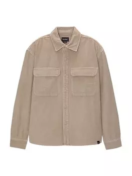 Повседневная рубашка Pull&Bear Comfort fit Button Up Shirt, песочный