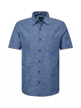 Повседневная рубашка QS Slim fit Button Up Shirt, пятнистый синий
