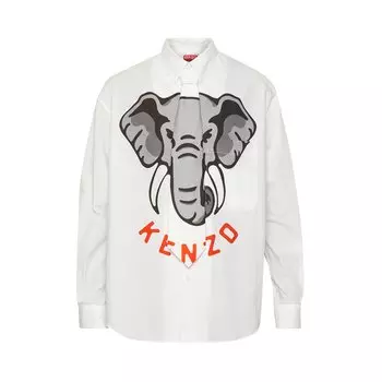Повседневная рубашка с галстуком Kenzo Off White