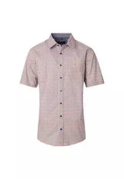 Повседневная рубашка с коротким рукавом и принтом удобная посадка Casamoda, оранжевый