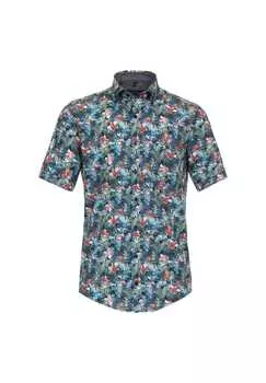 Повседневная рубашка с коротким рукавом и принтом повседневный крой Casamoda, зеленый