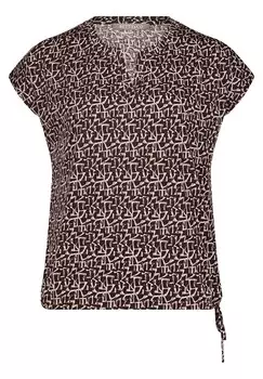 Повседневная рубашка с кулиской Betty & Co, коричневый