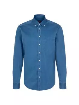 Повседневная рубашка с обычным длинным рукавом Seidensticker, синий