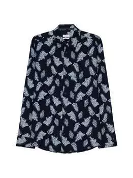 Повседневная рубашка с обычным длинным рукавом Seidensticker, синий