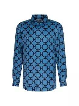 Повседневная рубашка с обычным длинным рукавом Studio Seidensticker, синий