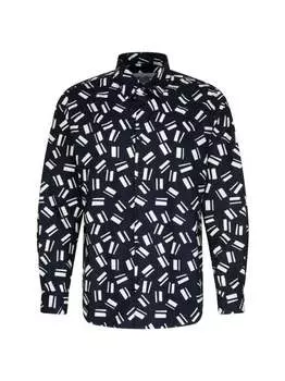 Повседневная рубашка с обычным длинным рукавом Studio Seidensticker, синий