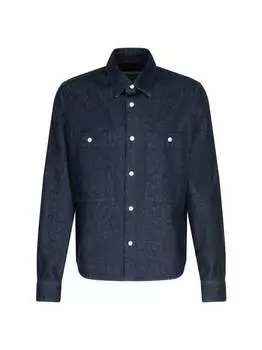 Повседневная рубашка с обычным длинным рукавом Studio Seidensticker, синий