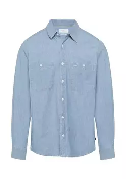 Повседневная рубашка s.Oliver Regular fit Button Up Shirt, синий деним
