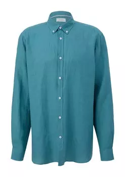 Повседневная рубашка s.Oliver Regular fit Button Up Shirt, цвет petrol