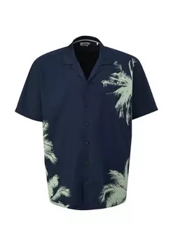Повседневная рубашка s.Oliver Regular fit Button Up Shirt, темно-синий