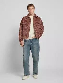 Повседневная рубашка с планкой на пуговицах, модель «Челси» PROHIBITED, красный