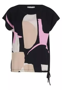 Повседневная рубашка с принтом Betty & Co, черный