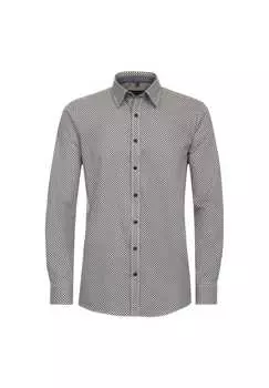 Повседневная рубашка с принтом удобная посадка Casamoda, синий