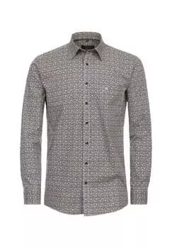 Повседневная рубашка с принтом удобная посадка Casamoda, желтый