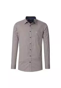 Повседневная рубашка с принтом удобная посадка Casamoda, синий