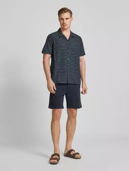 Повседневная рубашка с воротником-лацкан Mazine, темно-синий