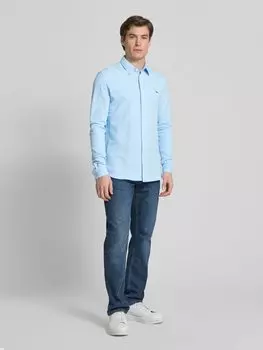 Повседневная рубашка с застежкой на пуговицы Lacoste, светло-голубой
