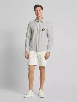 Повседневная рубашка с застежкой на пуговицы Lacoste, синий