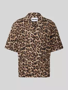 Повседневная рубашка с застежкой на пуговицы REVIEW, бежевый