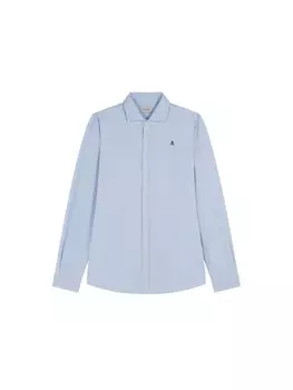 Повседневная рубашка Scalpers Regular fit Button Up Shirt, синий