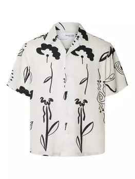 Повседневная рубашка SELECTED HOMME Comfort fit Button Up Shirt, белый